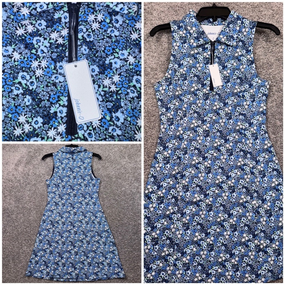 johnnie-O Ginny Dress Womens Floral Stretch Navy Blue Small NEW - Picture 12 of 12